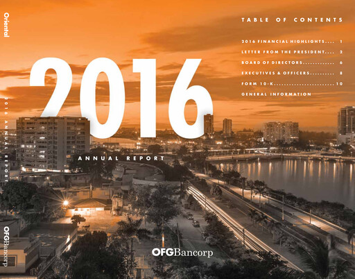 Thumbnail OFG Bancorp
 Annual Report 2016