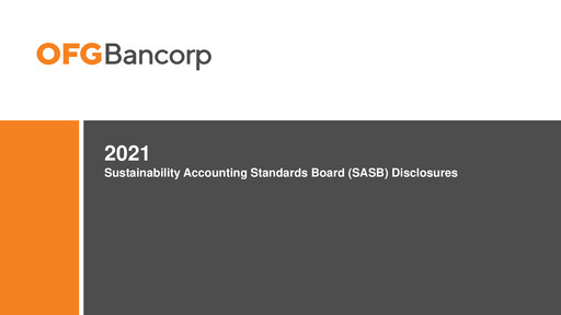 Thumbnail OFG Bancorp
 ESG Report 2021