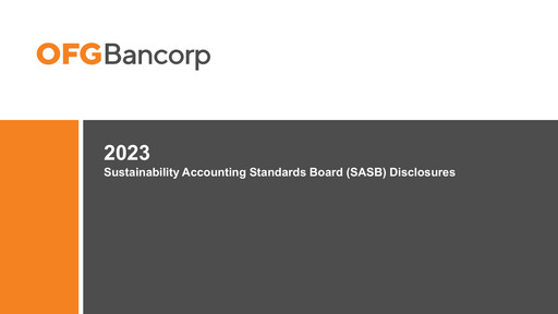 Thumbnail OFG Bancorp
 ESG Report 2023