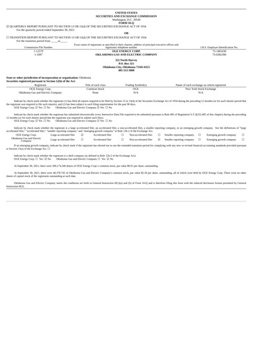 Thumbnail OGE Energy
 Quarterly Report 2021-q3