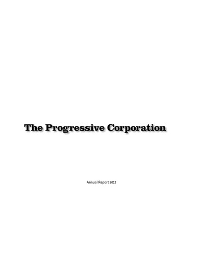 Thumbnail Progressive Annual Report 2012