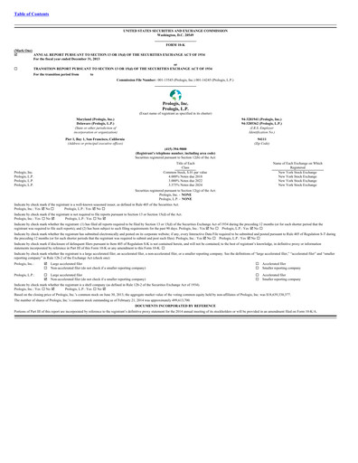 Thumbnail Prologis Annual Report 2013