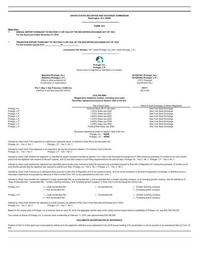 Thumbnail Prologis Annual Report 2018
