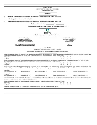 Thumbnail Prologis Quarterly Report 2019-q1