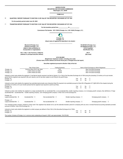 Thumbnail Prologis Quarterly Report 2022-q2