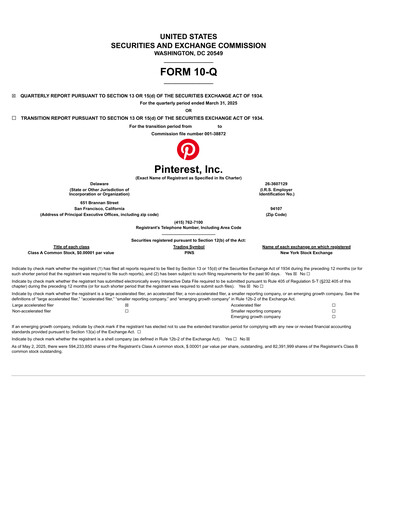 Thumbnail Pinterest Quarterly Report 2025-q1