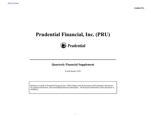 Vorschaubild Prudential Financial Quartalsbericht 2022-q4