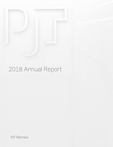 Thumbnail PJT Partners
 Annual Report 2018