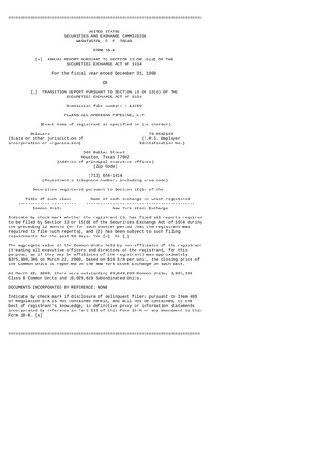 Thumbnail Plains All American Pipeline Annual Report 1999