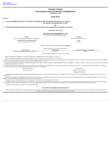 Thumbnail Plains All American Pipeline Annual Report 2021