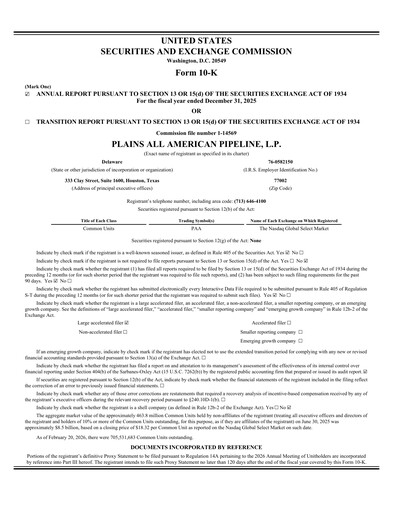 Thumbnail Plains All American Pipeline Annual Report 2025