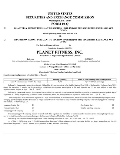 Thumbnail Planet Fitness
 Quarterly Report 2026-q2