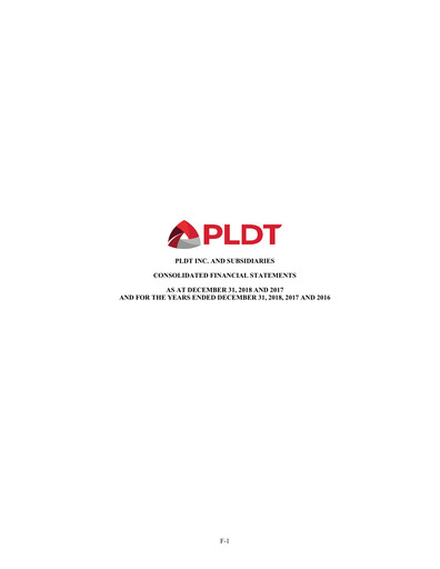 Thumbnail PLDT Financial Statement 2018