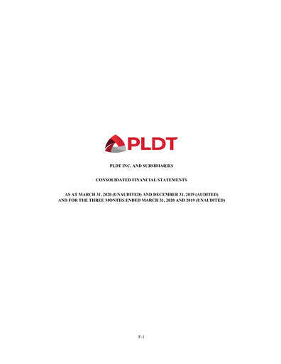 Vorschaubild PLDT Quartalsbericht 2020-q1