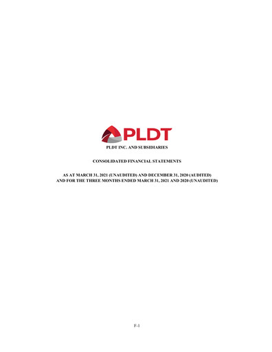Vorschaubild PLDT Quartalsbericht 2021-q1