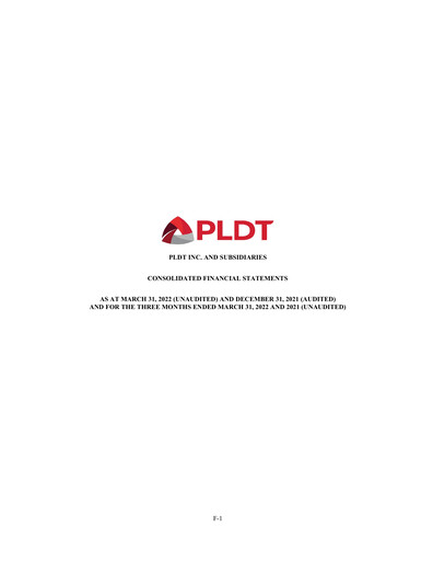 Vorschaubild PLDT Quartalsbericht 2022-q1