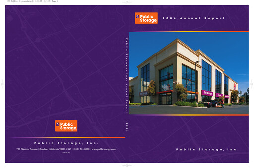 Thumbnail Public Storage Annual Report 2004