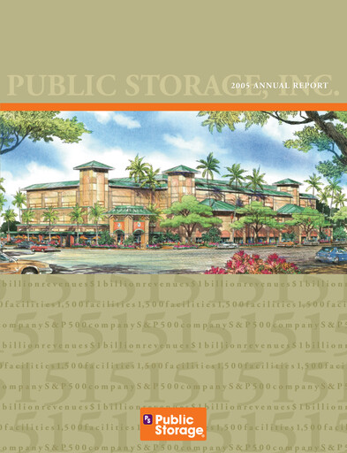 Thumbnail Public Storage Annual Report 2005