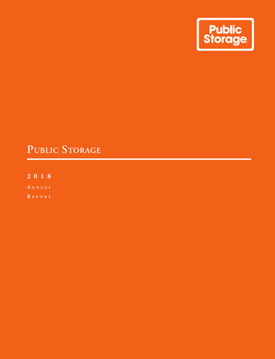 Thumbnail Public Storage Annual Report 2018