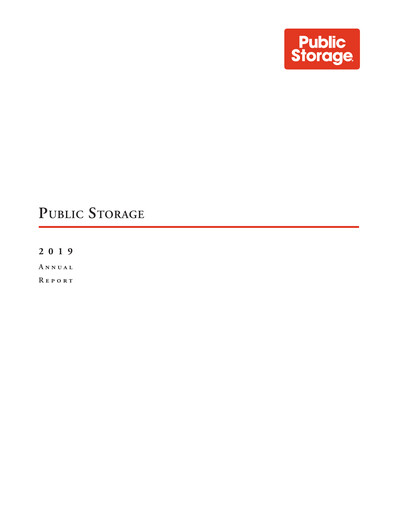 Thumbnail Public Storage Annual Report 2019