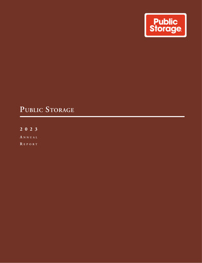 Thumbnail Public Storage Annual Report 2023