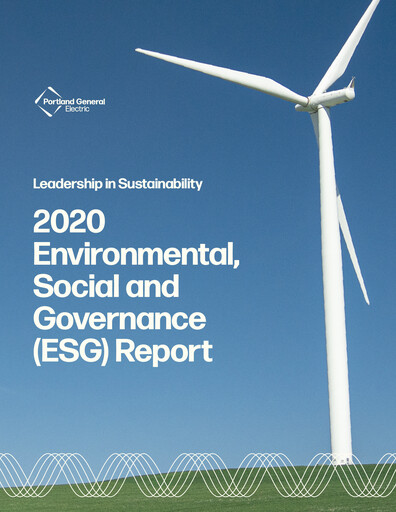 Miniature Portland General Electric
 Rapport ESG 2020