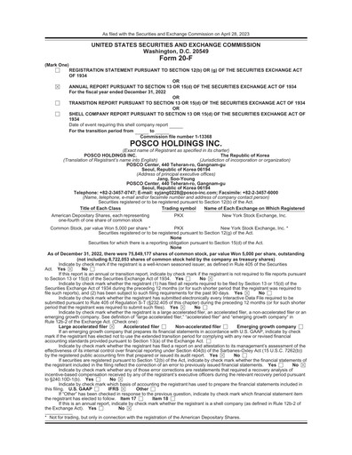 Thumbnail POSCO Annual Report 2022