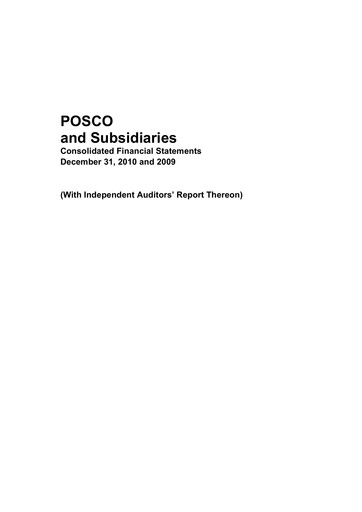 Thumbnail POSCO Financial Statement 2010
