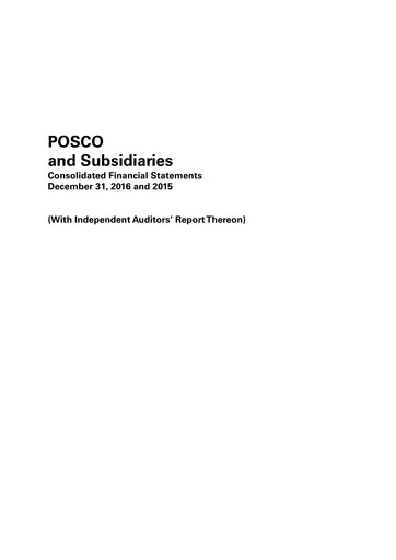 Thumbnail POSCO Financial Statement 2016