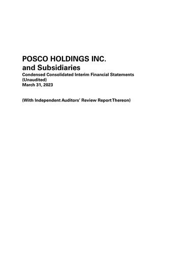Miniature POSCO Rapport trimestriel 2023-q1