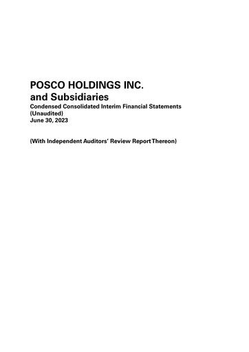 Miniature POSCO Rapport trimestriel 2023-q2