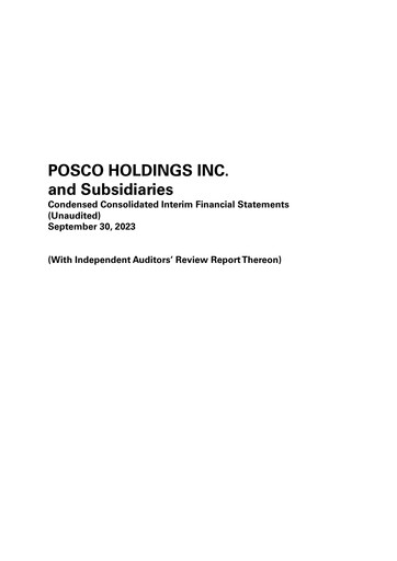 Miniature POSCO Rapport trimestriel 2023-q3