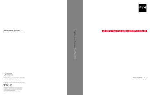 Miniature PVH Corp.
 Rapport annuel 2010