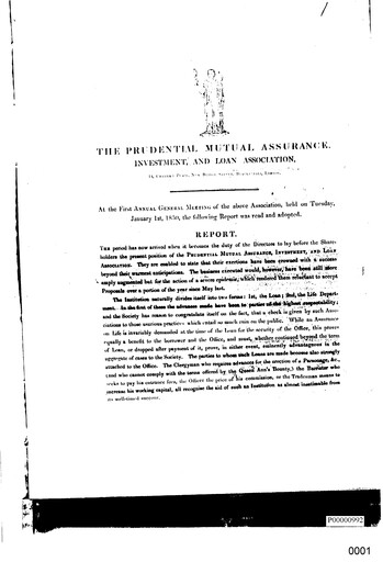 Vorschaubild Prudential Jahresbericht 1849