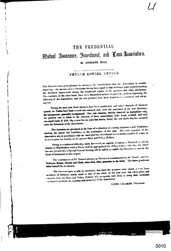 Vorschaubild Prudential Jahresbericht 1852