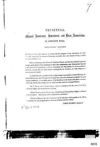 Vorschaubild Prudential Jahresbericht 1855