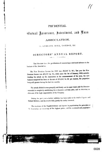 Vorschaubild Prudential Jahresbericht 1859