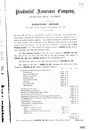 Vorschaubild Prudential Jahresbericht 1867