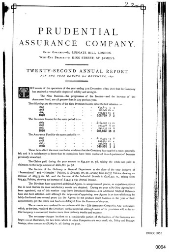 Vorschaubild Prudential Jahresbericht 1870