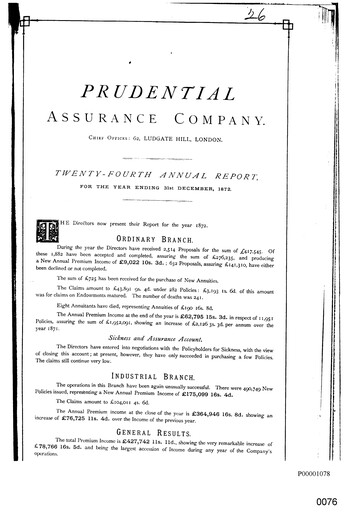 Vorschaubild Prudential Jahresbericht 1872