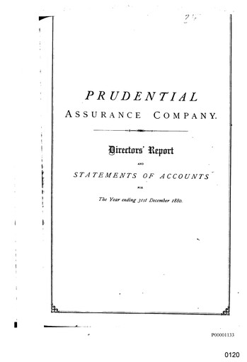 Vorschaubild Prudential Jahresbericht 1880