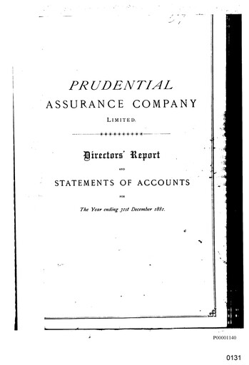 Vorschaubild Prudential Jahresbericht 1881