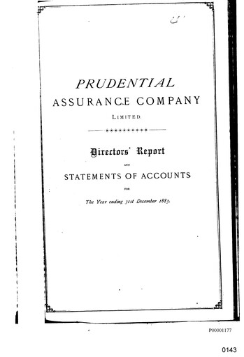 Vorschaubild Prudential Jahresbericht 1883
