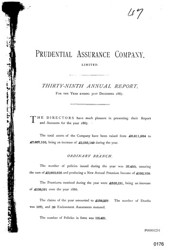 Vorschaubild Prudential Jahresbericht 1887