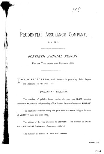 Vorschaubild Prudential Jahresbericht 1888