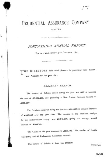 Vorschaubild Prudential Jahresbericht 1891