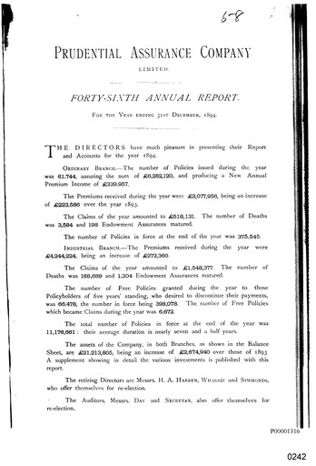 Vorschaubild Prudential Jahresbericht 1894