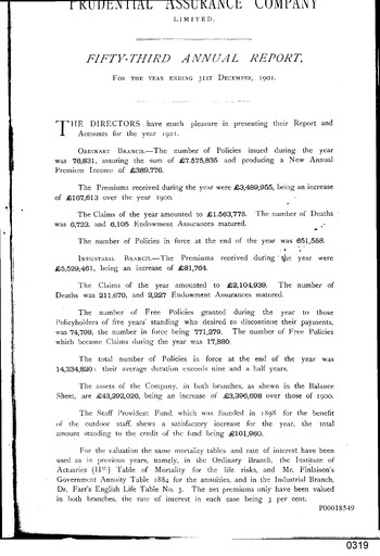 Vorschaubild Prudential Jahresbericht 1901
