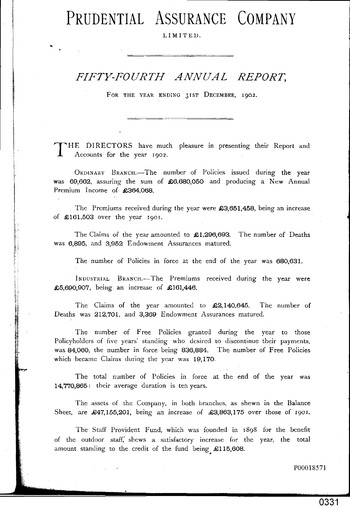 Vorschaubild Prudential Jahresbericht 1902