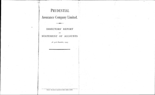 Vorschaubild Prudential Jahresbericht 1905
